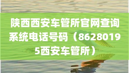 陕西西安车管所官网查询系统电话号码(86280195西安车管所)