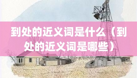 到处的近义词是什么（到处的近义词是哪些）
