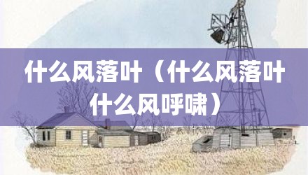什么风落叶（什么风落叶什么风呼啸）