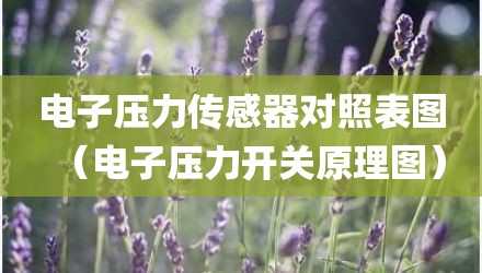 电子压力传感器对照表图（电子压力开关原理图）