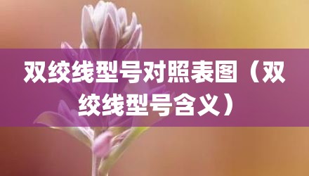 双绞线型号对照表图（双绞线型号含义）