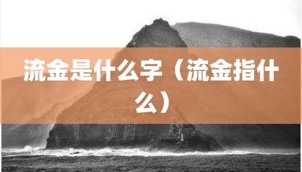 流金是什么字（流金指什么）