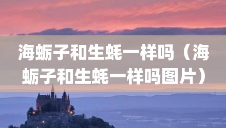 海蛎子和生蚝一样吗（海蛎子和生蚝一样吗图片）