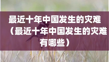 最近十年中国发生的灾难（最近十年中国发生的灾难有哪些）