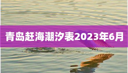 青岛赶海潮汐表2023年6月