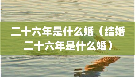 二十六年是什么婚（结婚二十六年是什么婚）