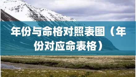 年份与命格对照表图（年份对应命表格）