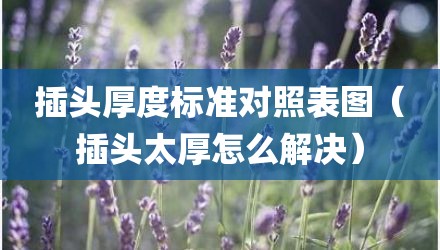 插头厚度标准对照表图（插头太厚怎么解决）