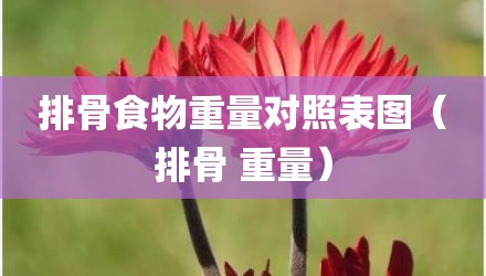 排骨食物重量对照表图（排骨 重量）