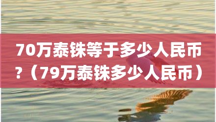70万泰铢等于多少人民币?(79万泰铢多少人民币)