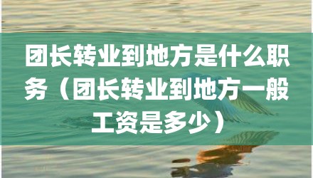 团长转业到地方是什么职务（团长转业到地方一般工资是多少）