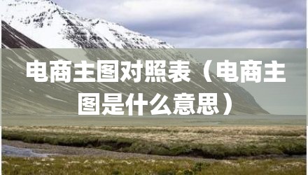 电商主图对照表（电商主图是什么意思）