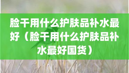 脸干用什么护肤品补水最好(脸干用什么护肤品补水最好国货)