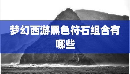 梦幻西游黑色符石组合有哪些