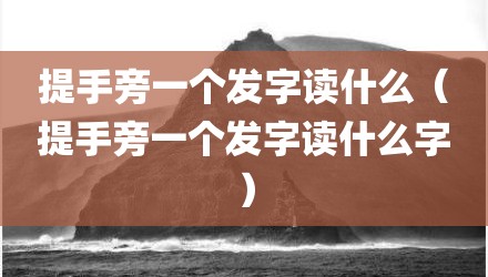 提手旁一个发字读什么(提手旁一个发字读什么字)