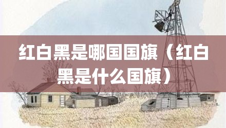 红白黑是哪国国旗(红白黑是什么国旗)