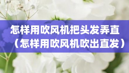 怎样用吹风机把头发弄直（怎样用吹风机吹出直发）