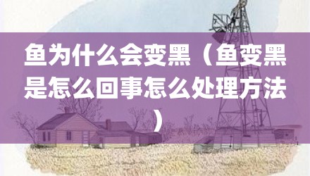 鱼为什么会变黑（鱼变黑是怎么回事怎么处理方法）