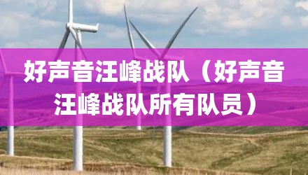 好声音汪峰战队（好声音汪峰战队所有队员）