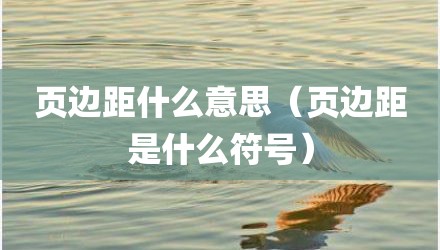 页边距什么意思(页边距是什么符号)