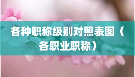 各种职称级别对照表图（各职业职称）