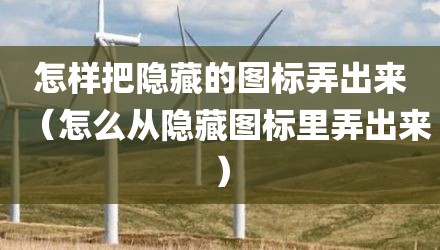 怎样把隐藏的图标弄出来（怎么从隐藏图标里弄出来）