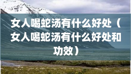 女人喝蛇汤有什么好处（女人喝蛇汤有什么好处和功效）