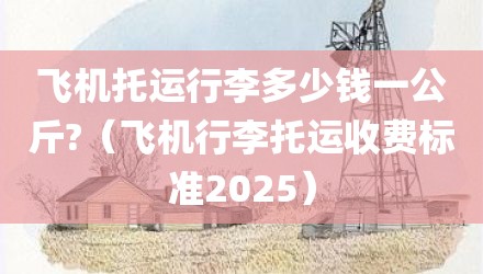 飞机托运行李多少钱一公斤?(飞机行李托运收费标准2025)