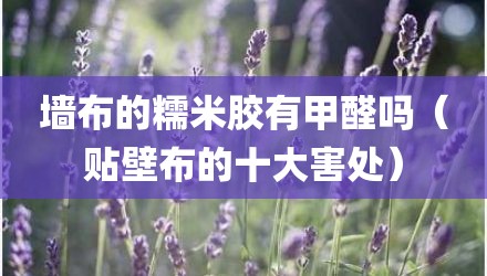 墙布的糯米胶有甲醛吗(贴壁布的十大害处)