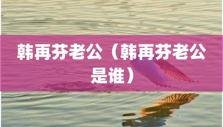 韩再芬老公(韩再芬老公是谁)