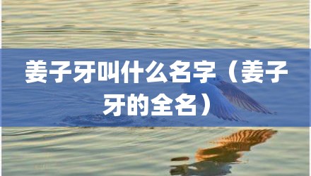 姜子牙叫什么名字（姜子牙的全名）
