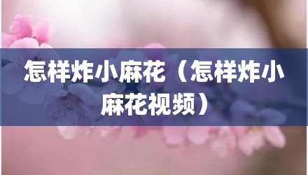 怎样炸小麻花（怎样炸小麻花视频）