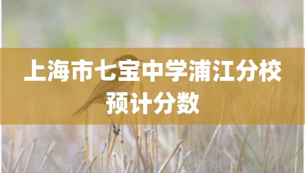 上海市七宝中学浦江分校预计分数