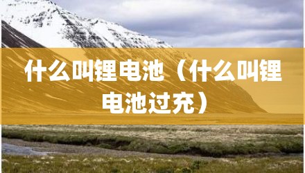 什么叫锂电池(什么叫锂电池过充)