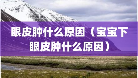 眼皮肿什么原因（宝宝下眼皮肿什么原因）