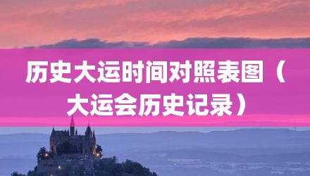 历史大运时间对照表图（大运会历史记录）
