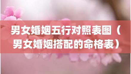 男女婚姻五行对照表图(男女婚姻搭配的命格表)