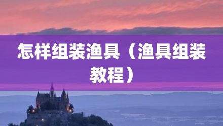 怎样组装渔具（渔具组装教程）