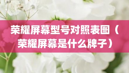 荣耀屏幕型号对照表图（荣耀屏幕是什么牌子）