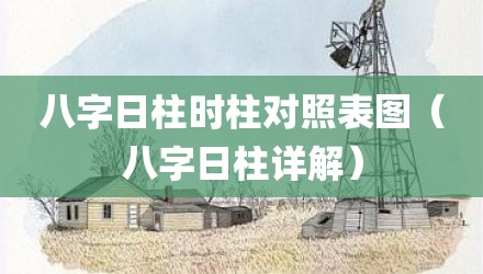 八字日柱时柱对照表图（八字日柱详解）
