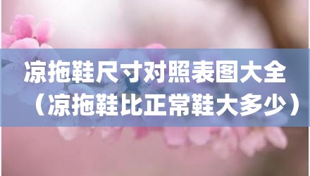 凉拖鞋尺寸对照表图大全（凉拖鞋比正常鞋大多少）