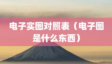 电子实图对照表（电子图是什么东西）