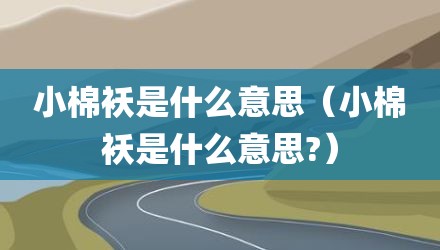 小棉袄是什么意思（小棉袄是什么意思?）