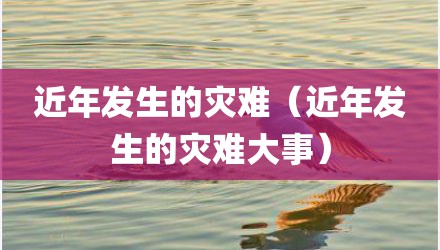 近年发生的灾难（近年发生的灾难大事）