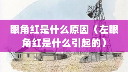 眼角红是什么原因（左眼角红是什么引起的）