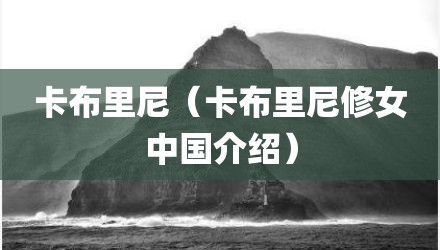 卡布里尼（卡布里尼修女中国介绍）