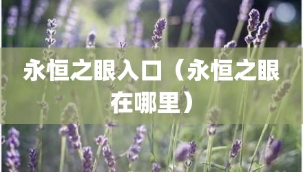 永恒之眼入口（永恒之眼在哪里）