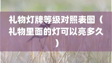 礼物灯牌等级对照表图（礼物里面的灯可以亮多久）