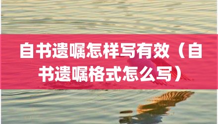 自书遗嘱怎样写有效(自书遗嘱格式怎么写)