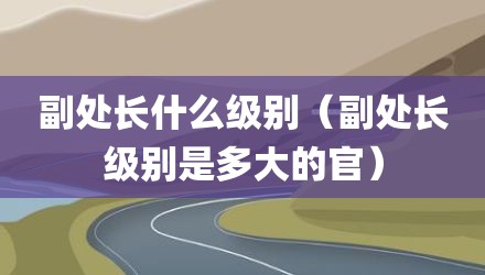 副处长什么级别（副处长级别是多大的官）